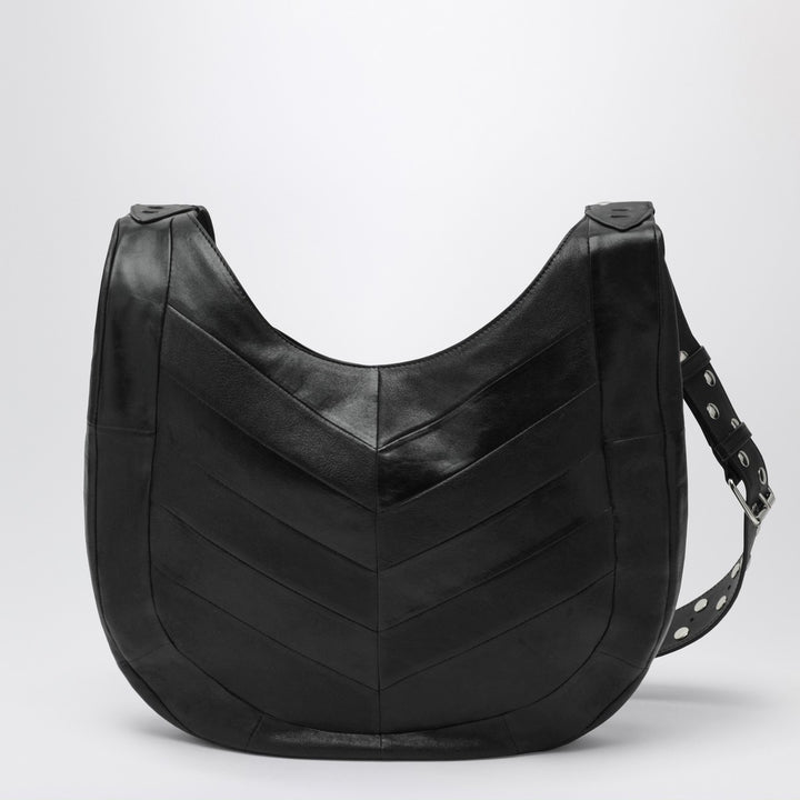 Valentino Garavani Medium Hoboho bag in black chevron-pattern nappa