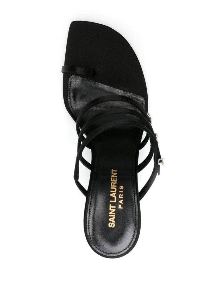 Saint Laurent Sandals Saint Laurent Sandals Black Saint Laurent Elegant Black Sandals at Italian Luxury Group Brand