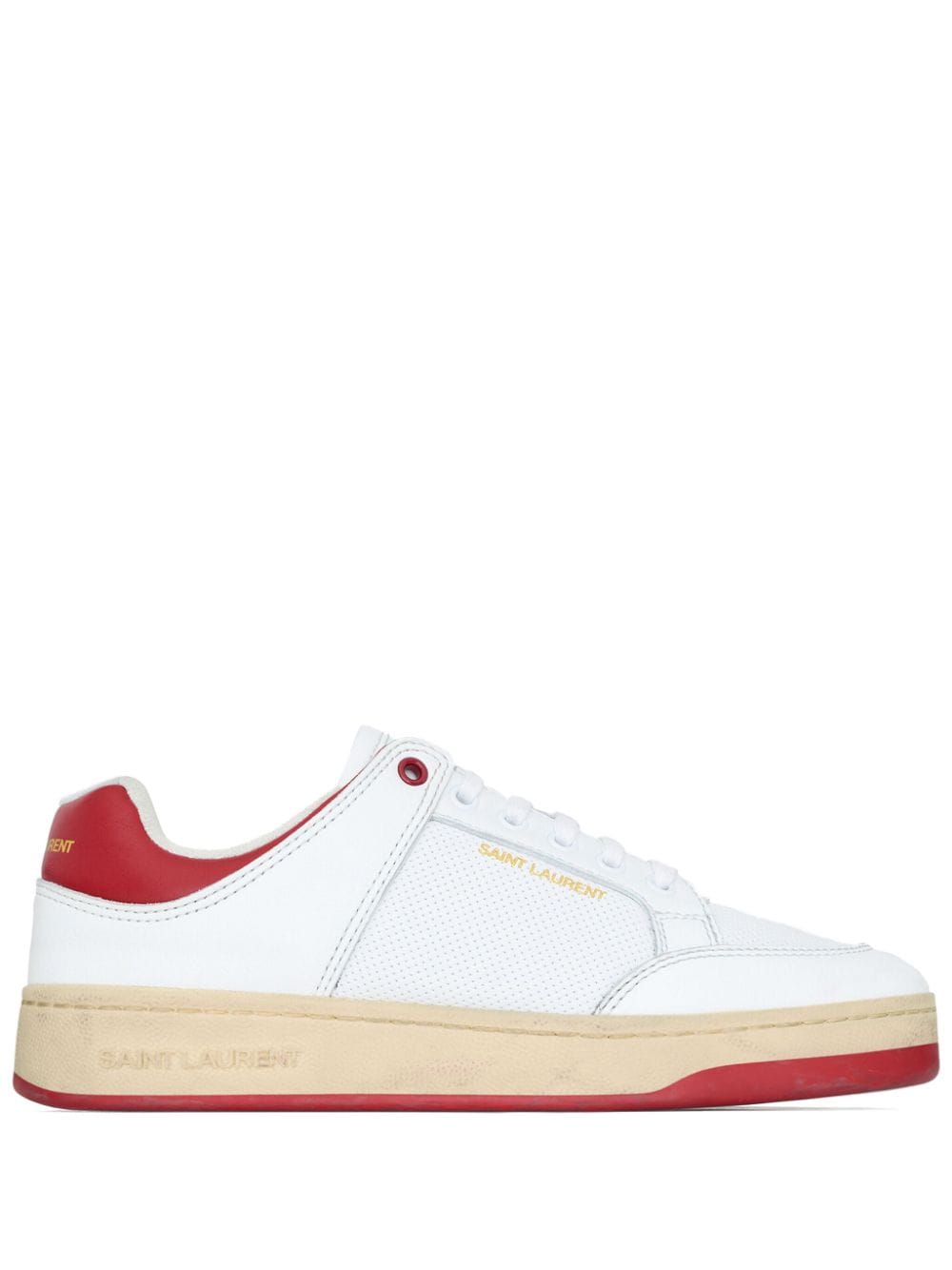 Saint Laurent Sneakers Saint Laurent Sneakers White Saint Laurent Sneakers White Crimson Calf Leather Brand