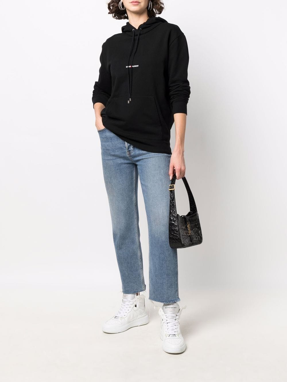 Saint Laurent Topwear Saint Laurent Sweaters Black Saint Laurent Sweaters Black Brand
