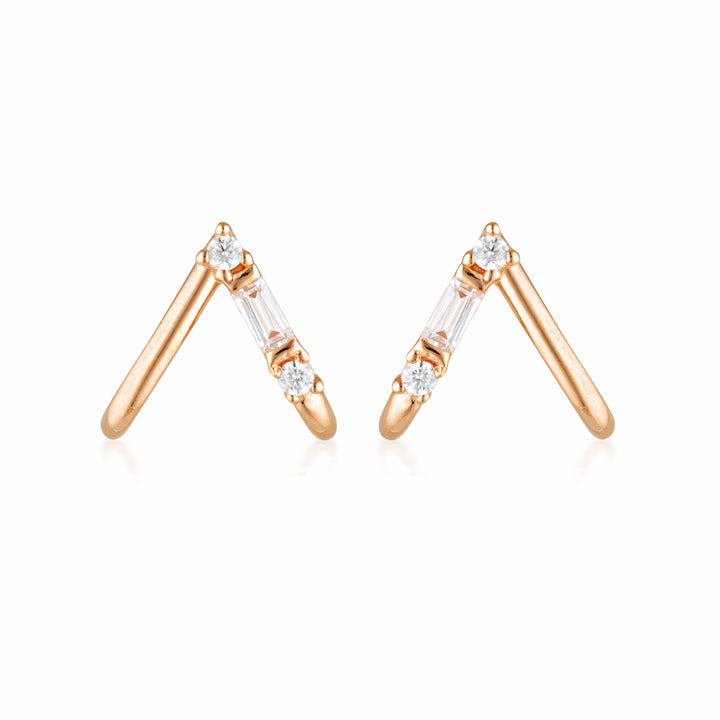 Georgini Earring Georgini The Layered Edit Tiga Earrings Rose Gold Brand