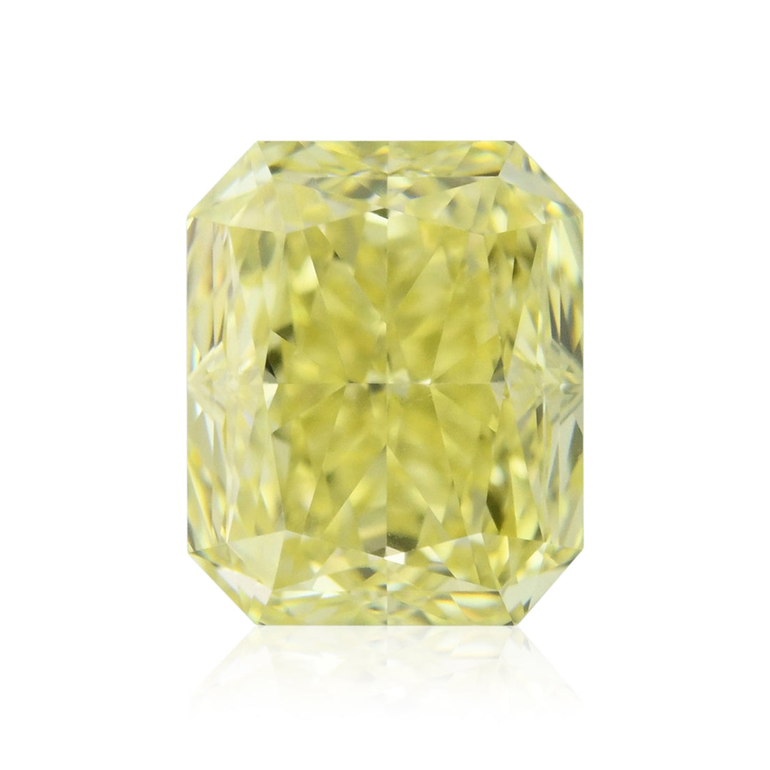 0.60 Carat Fancy Yellow Radiant Diamond FL GIA