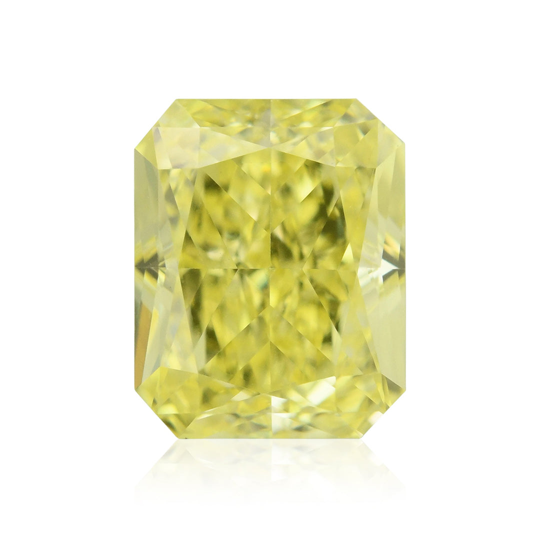 0.63 Carat Fancy Intense Yellow Radiant Diamond VS2 GIA