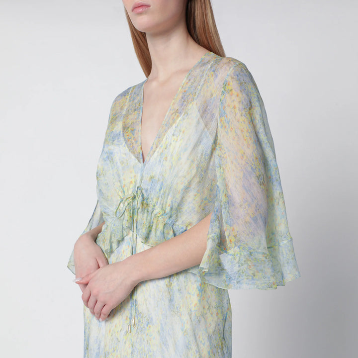 Long dress with floral pattern