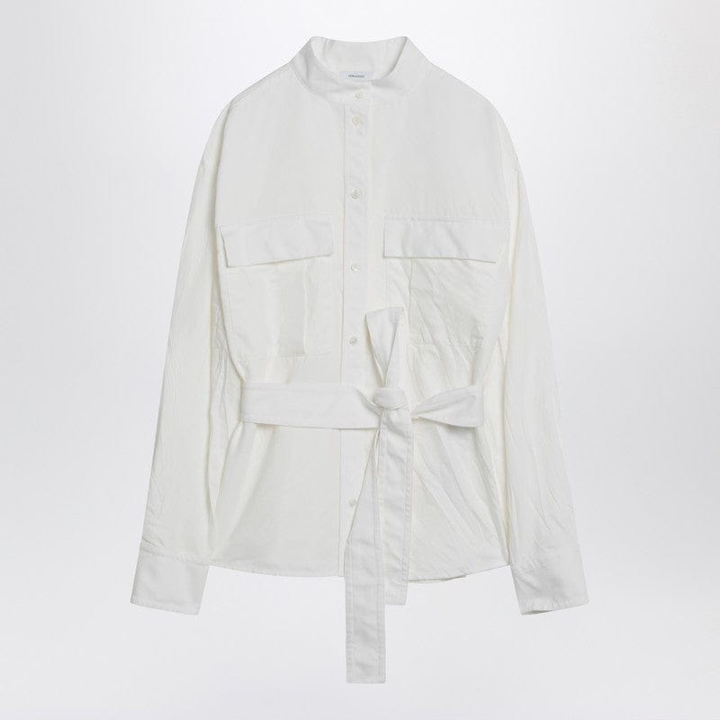 Shirts & Tops Ferragamo - White belted shirt in cotton blend - 40 IT Brand