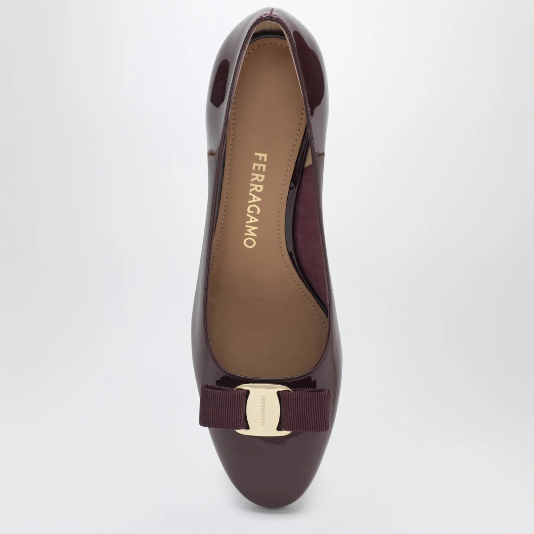 Ferragamo - Plum Vara Bow Pumps