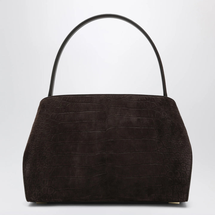 Ferragamo - Hug Soft M shoulder bag in Natural crocodile-effect