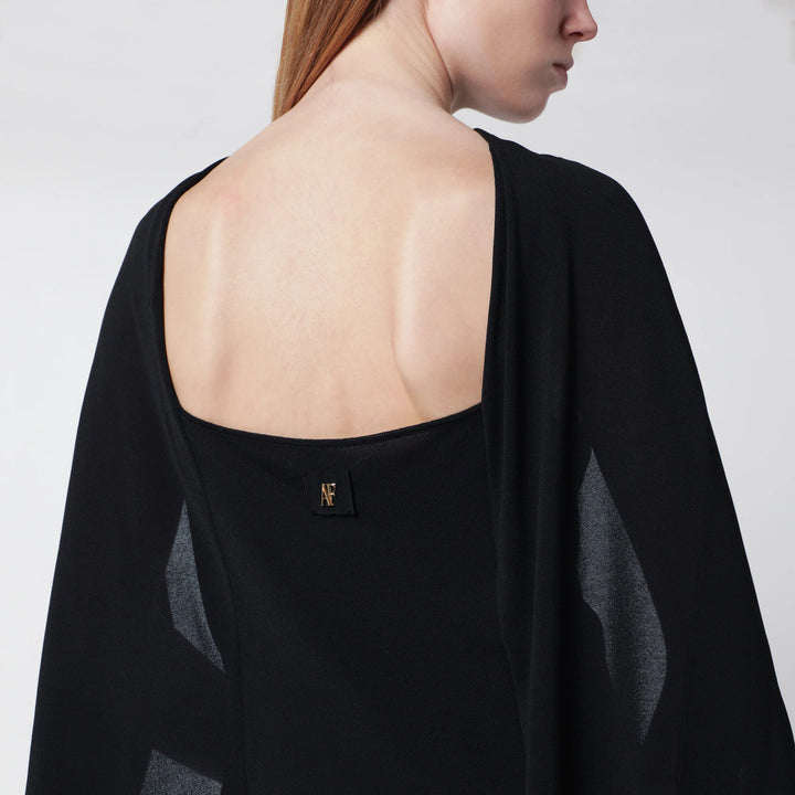Alberta Ferretti - Black top with chiffon sleeves