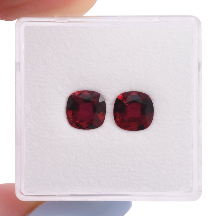 1.58 Carat Red MOZAMBIQUE Cushion Rubies Pair