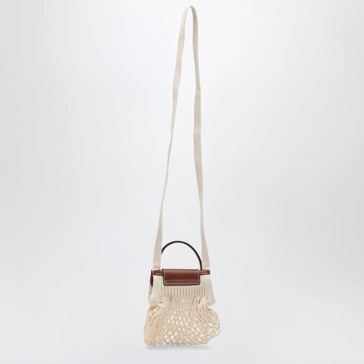 Longchamp - Ecru Le Pliage Filet XS bag