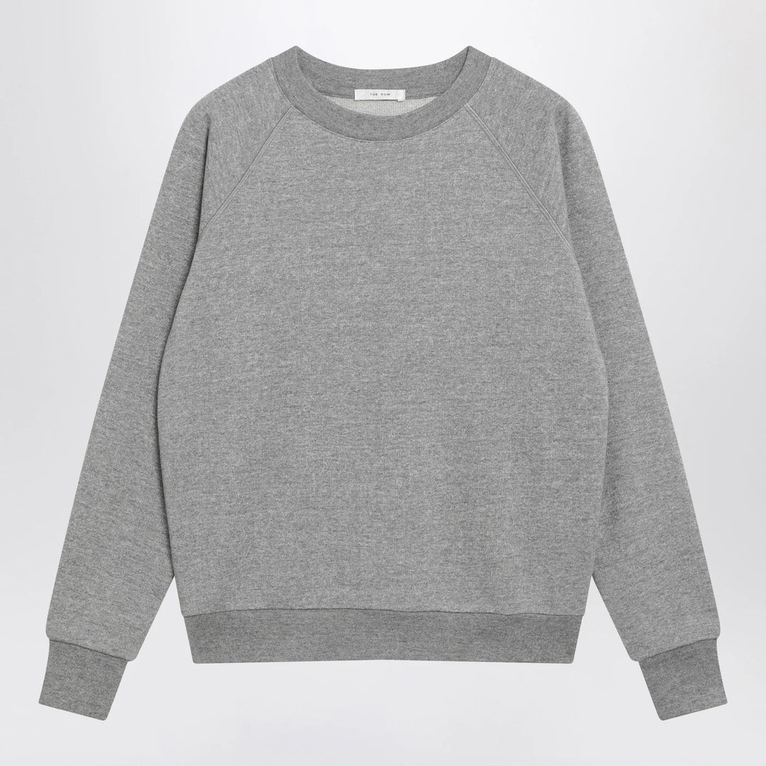 The Row - Eulalia sweatshirt in grey mélange cashmere blend