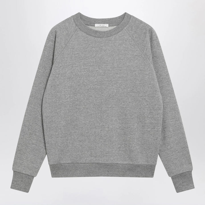 The Row - Eulalia sweatshirt in grey mélange cashmere blend