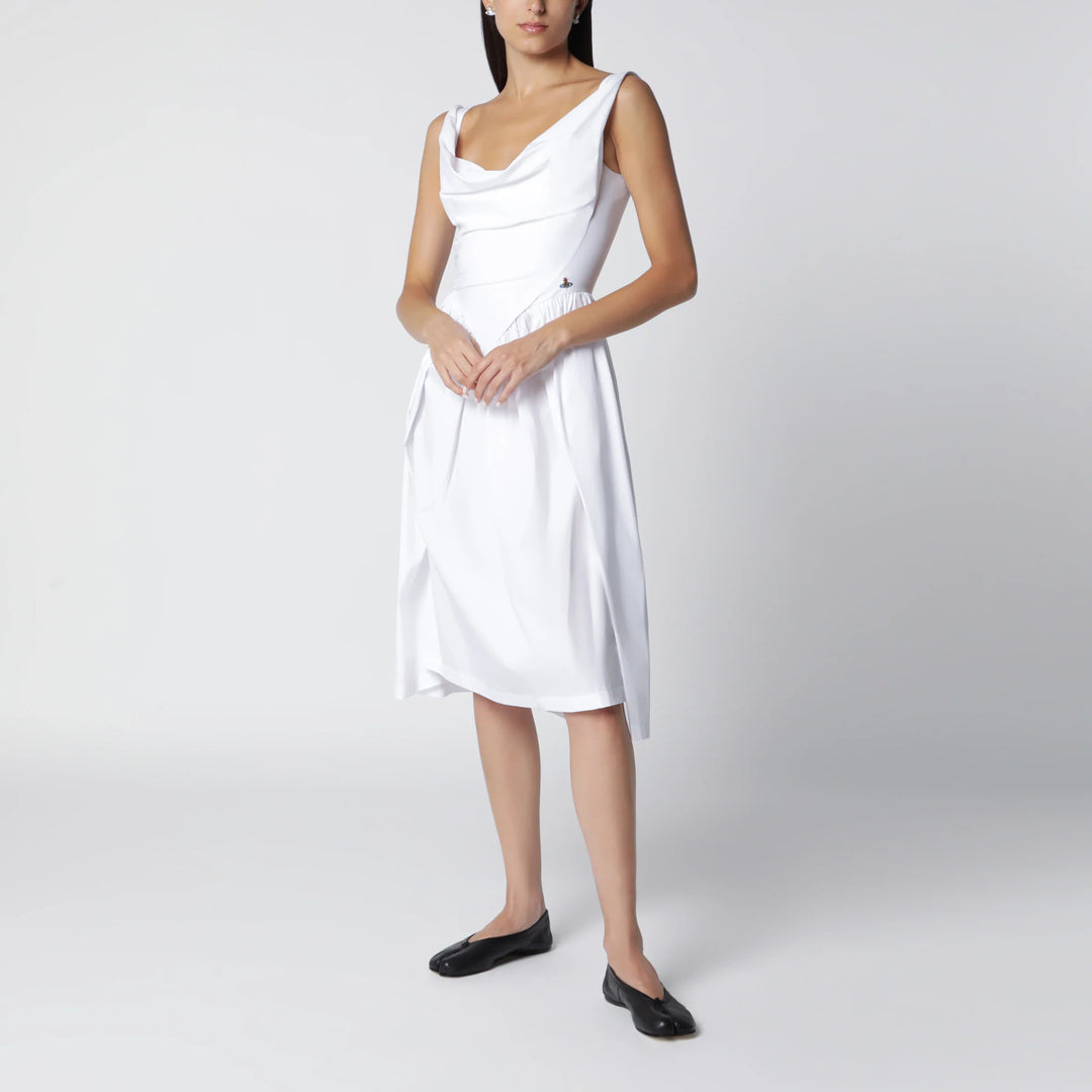 Vivienne Westwood - Sunday midi cotton poplin dress in white