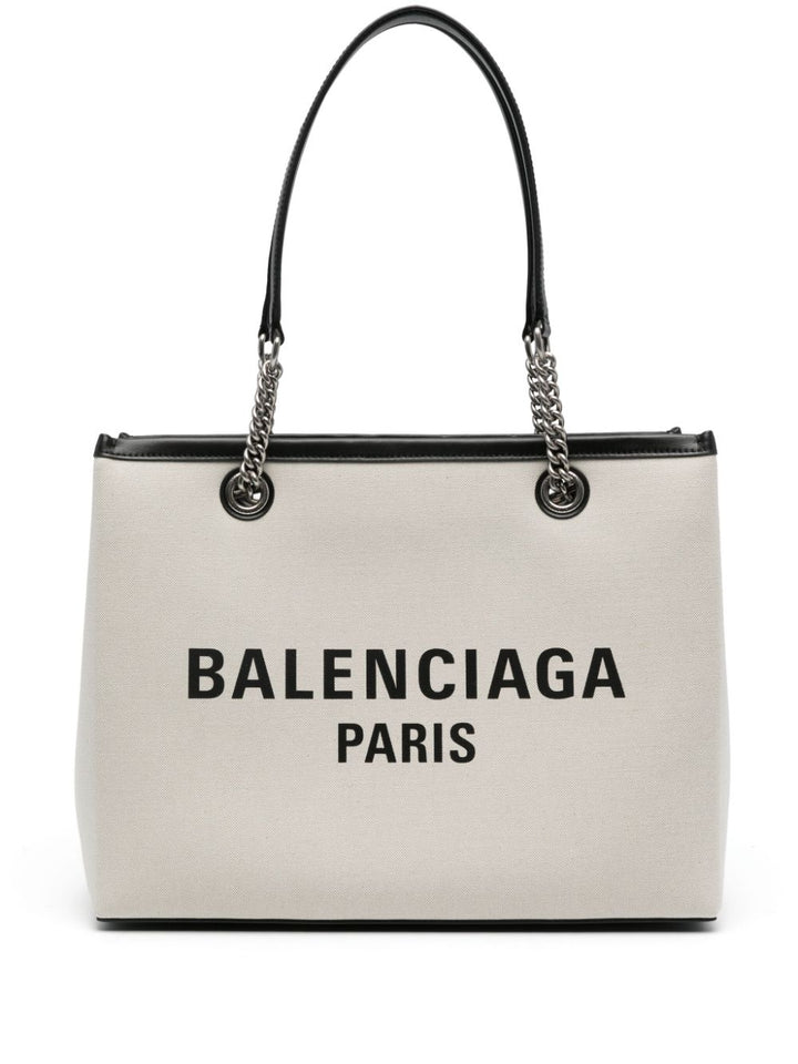 Balenciaga 標誌印花帆布手提包