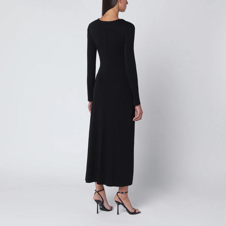 SIMKHAI - Ferrera dress in black draped jersey