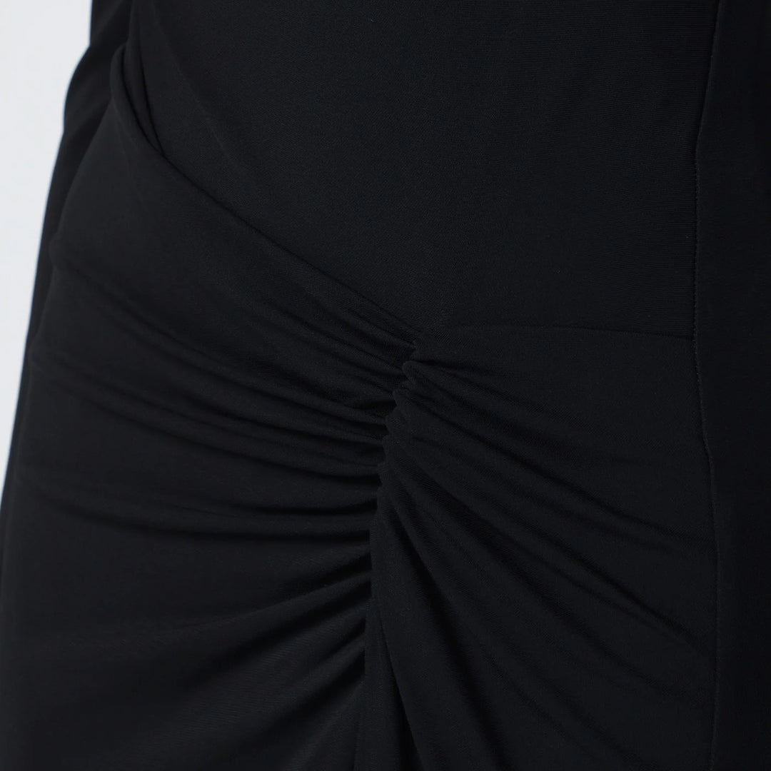 SIMKHAI - Ferrera dress in black draped jersey