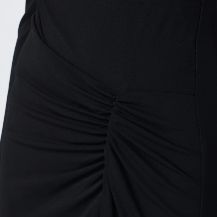 SIMKHAI - Ferrera dress in black draped jersey