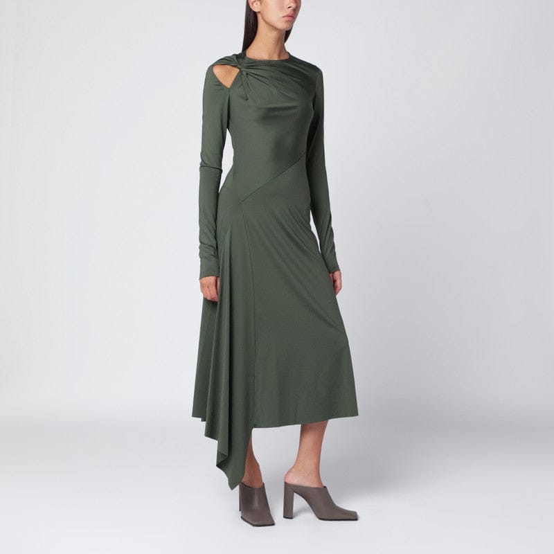 Dresses Victoria Beckham - Midi dress in oregano green with interlace - 6 UK Brand