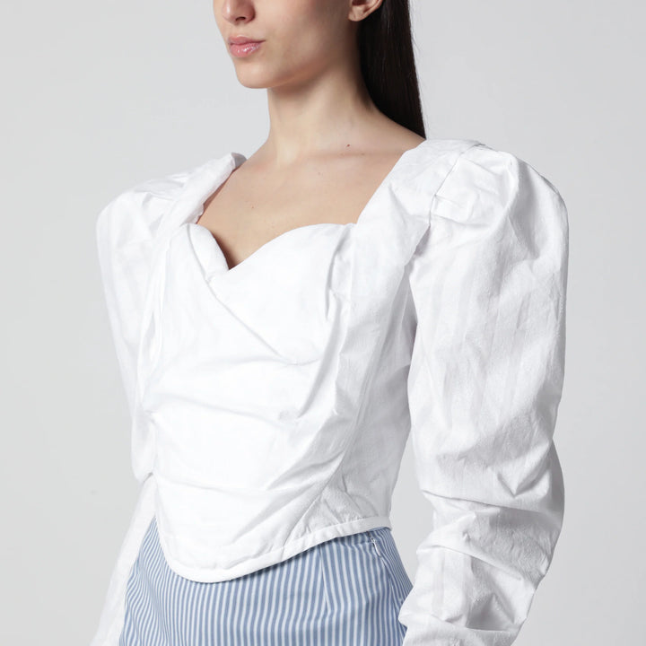 Vivienne Westwood - Sunday corset top in white cotton