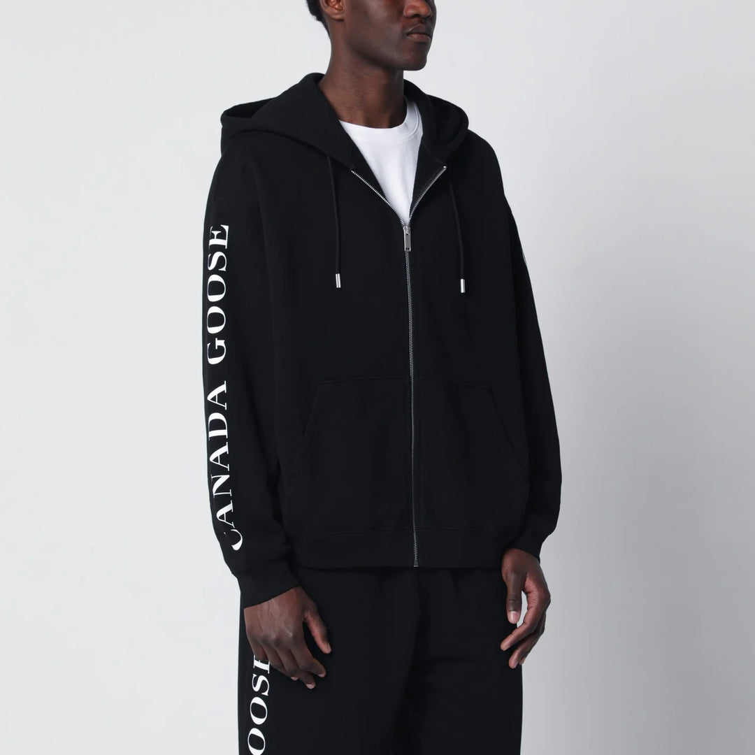 Canada Goose - Black zip-up sweatshirt with logo