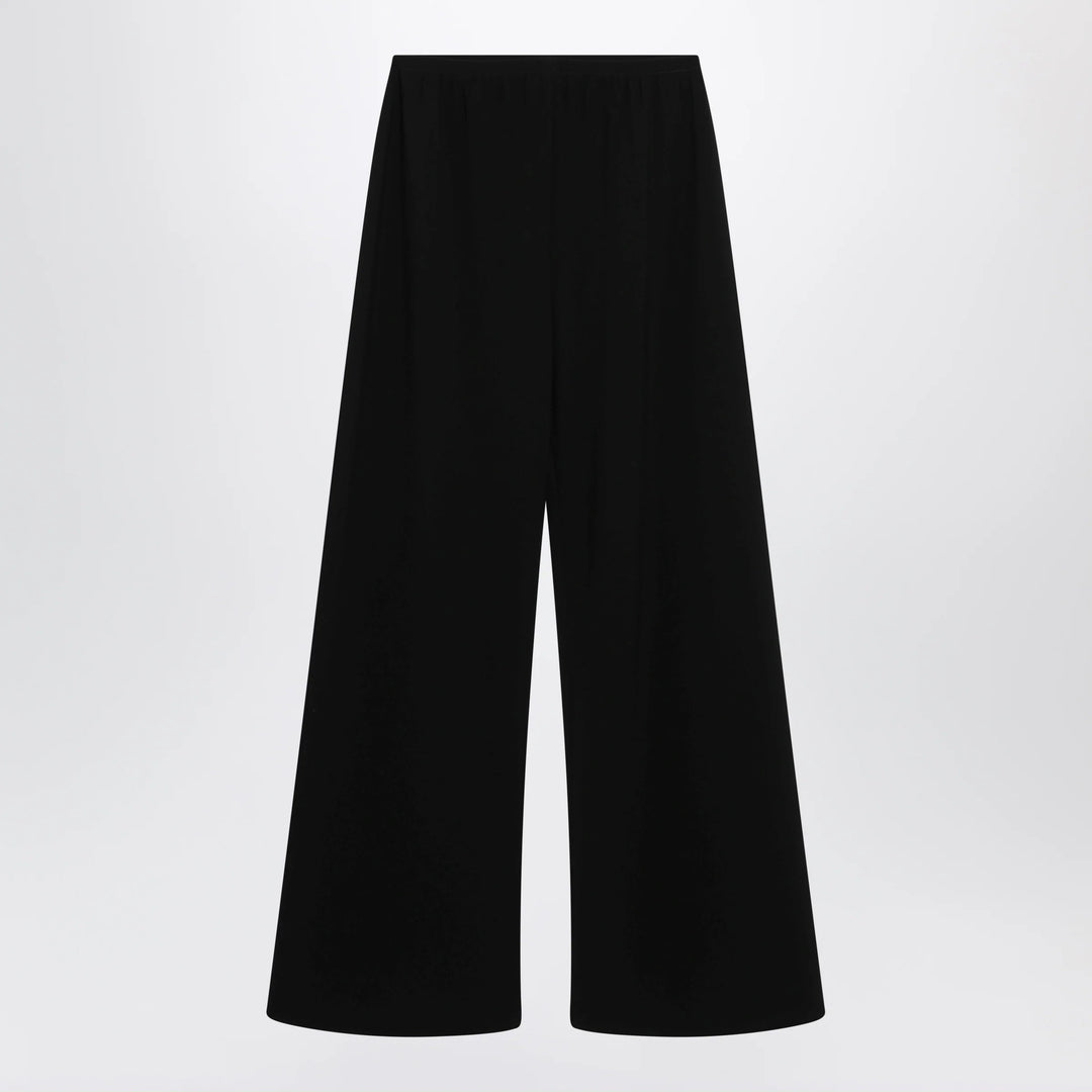 The Row - Gala wide-leg crepe trousers in black