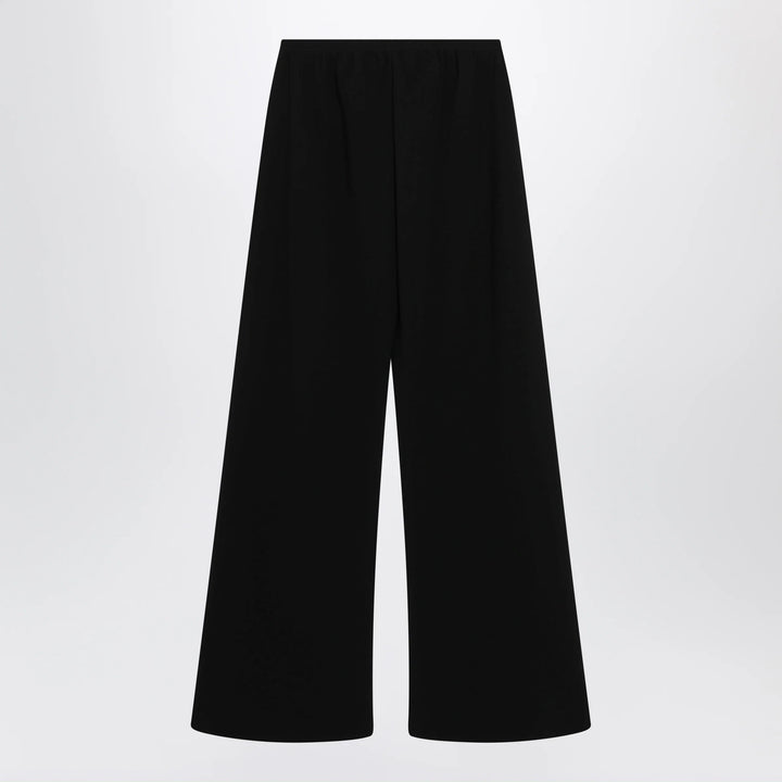 The Row - Gala wide-leg crepe trousers in black