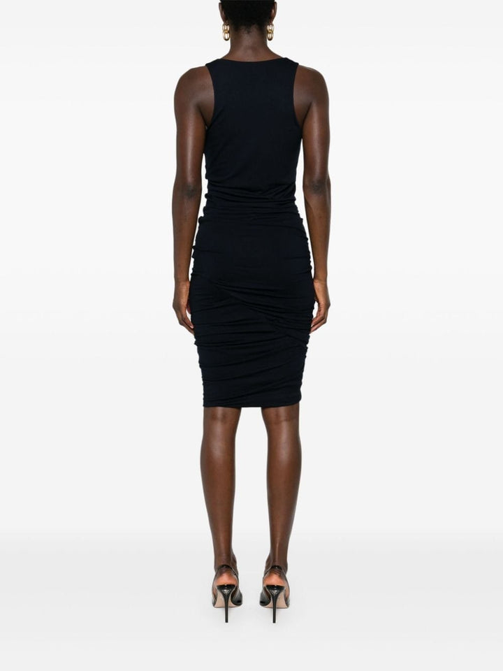 Dresses 36 Saint Laurent Black Ruched Mini Dress Brand