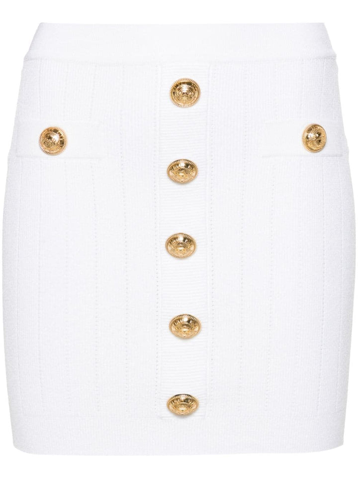 Balmain Ribbed Knit Skirt