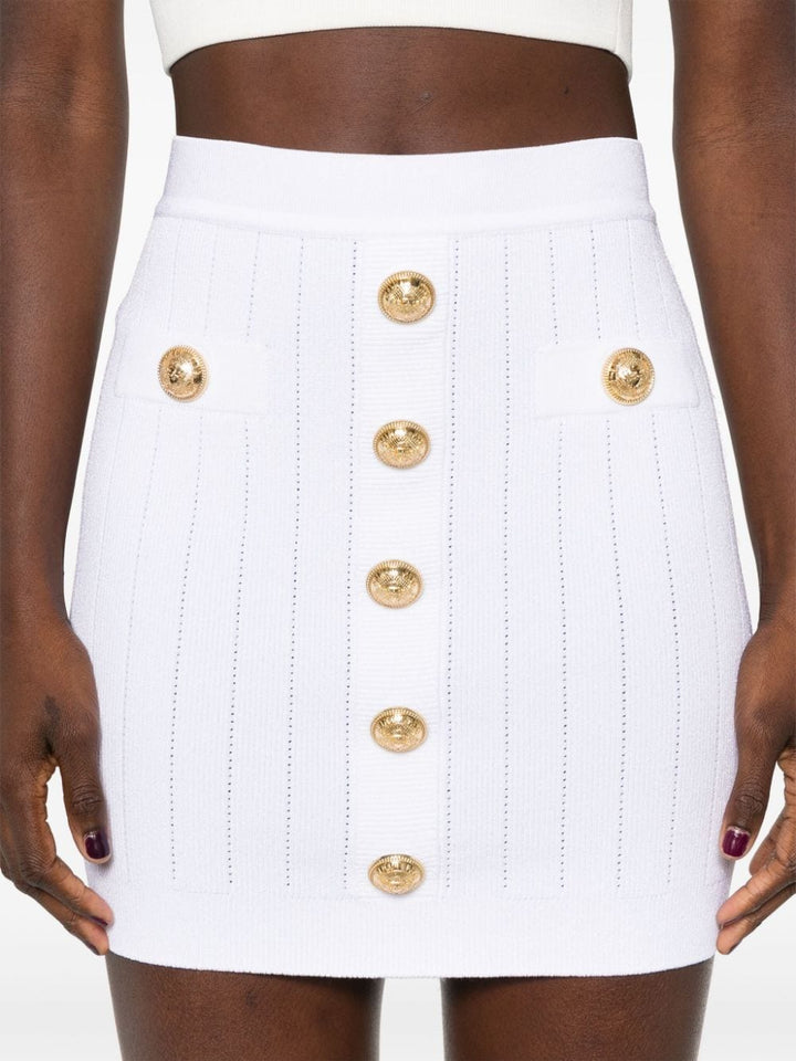 Balmain Ribbed Knit Skirt
