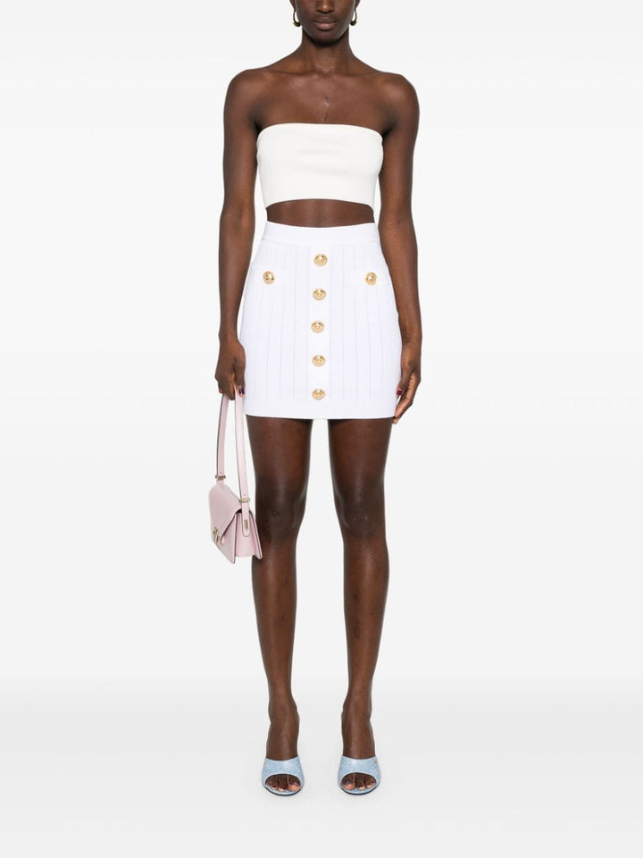 Balmain Ribbed Knit Skirt