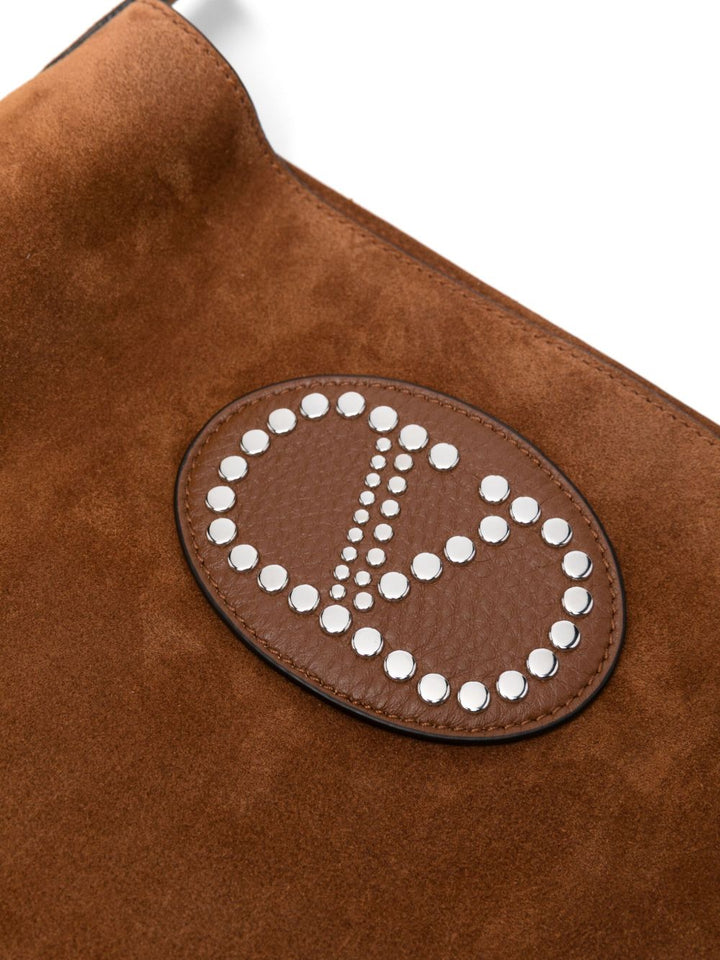 Valentino Garavani Nellcôte Suede Shoulder Bag With Fringes