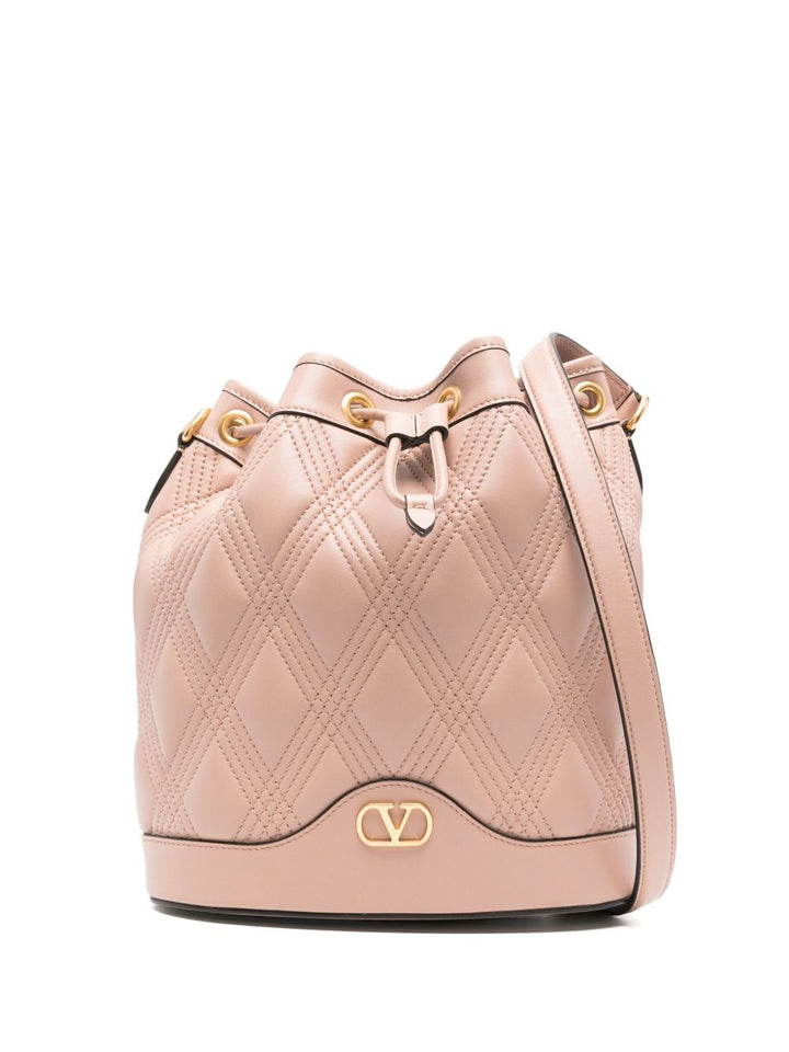Valentino Garavani Quiltie 67 Leather Bucket Bag