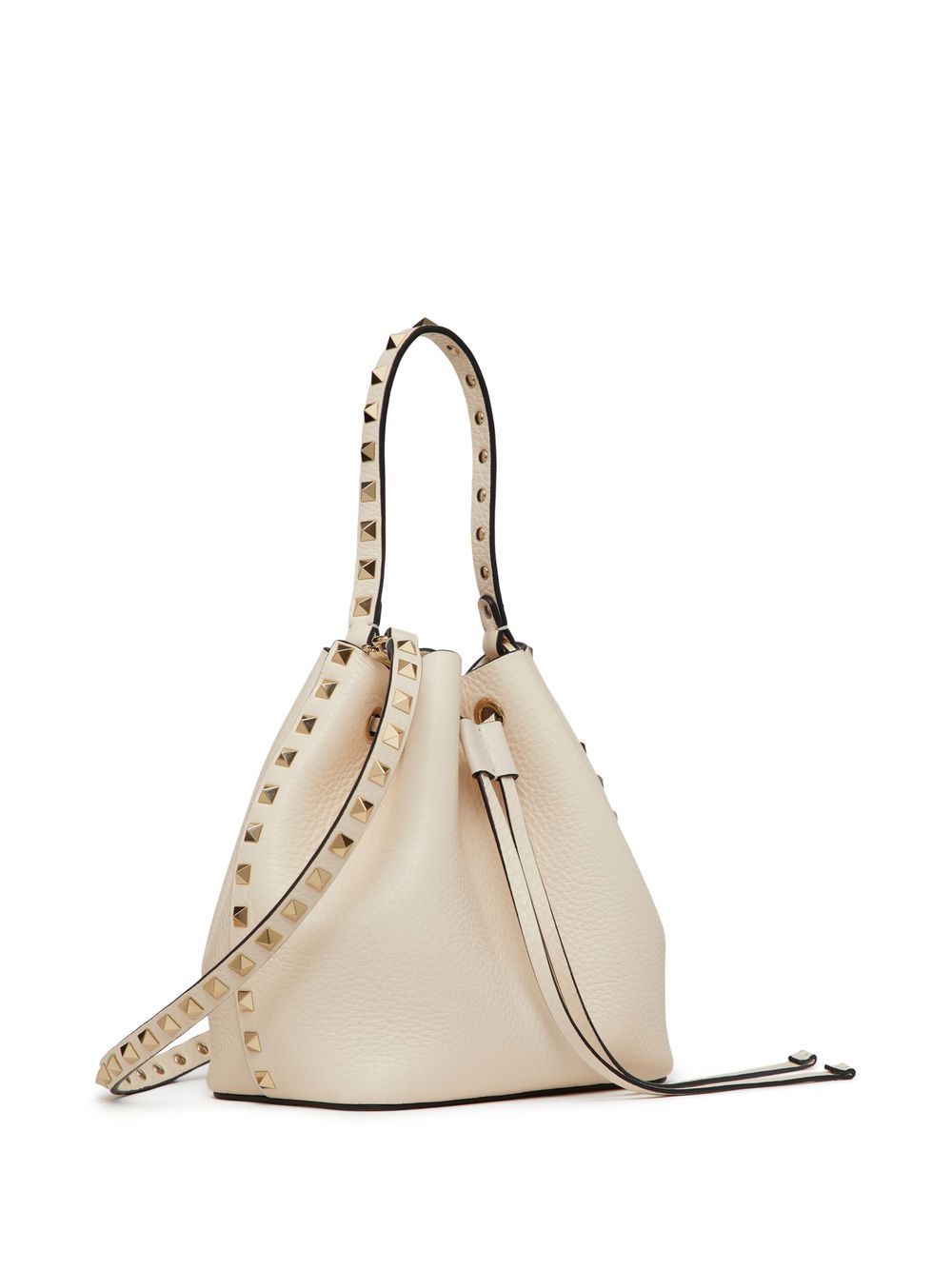 Valentino Garavani Rockstud Bucket Bag In Grainy Calfskin