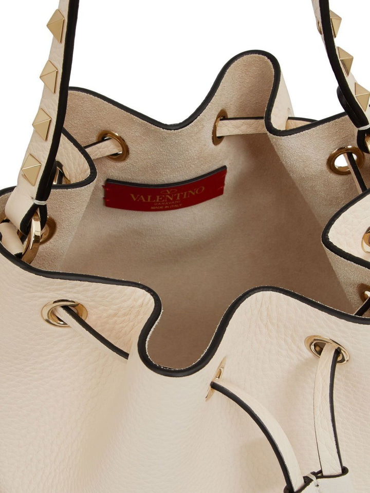 Valentino Garavani Rockstud Bucket Bag In Grainy Calfskin