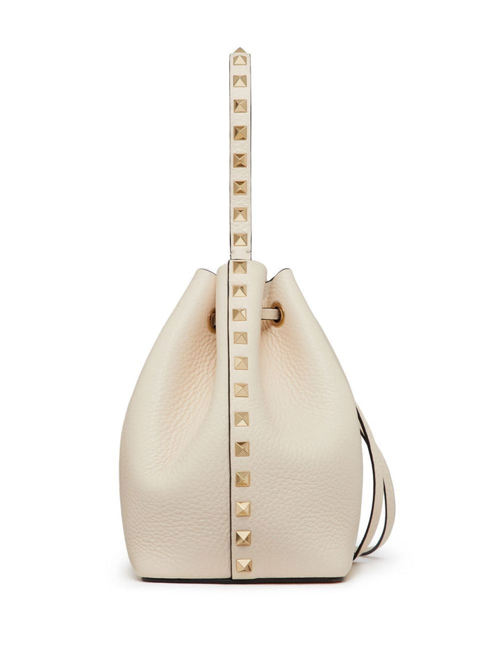 Valentino Garavani Rockstud Bucket Bag In Grainy Calfskin