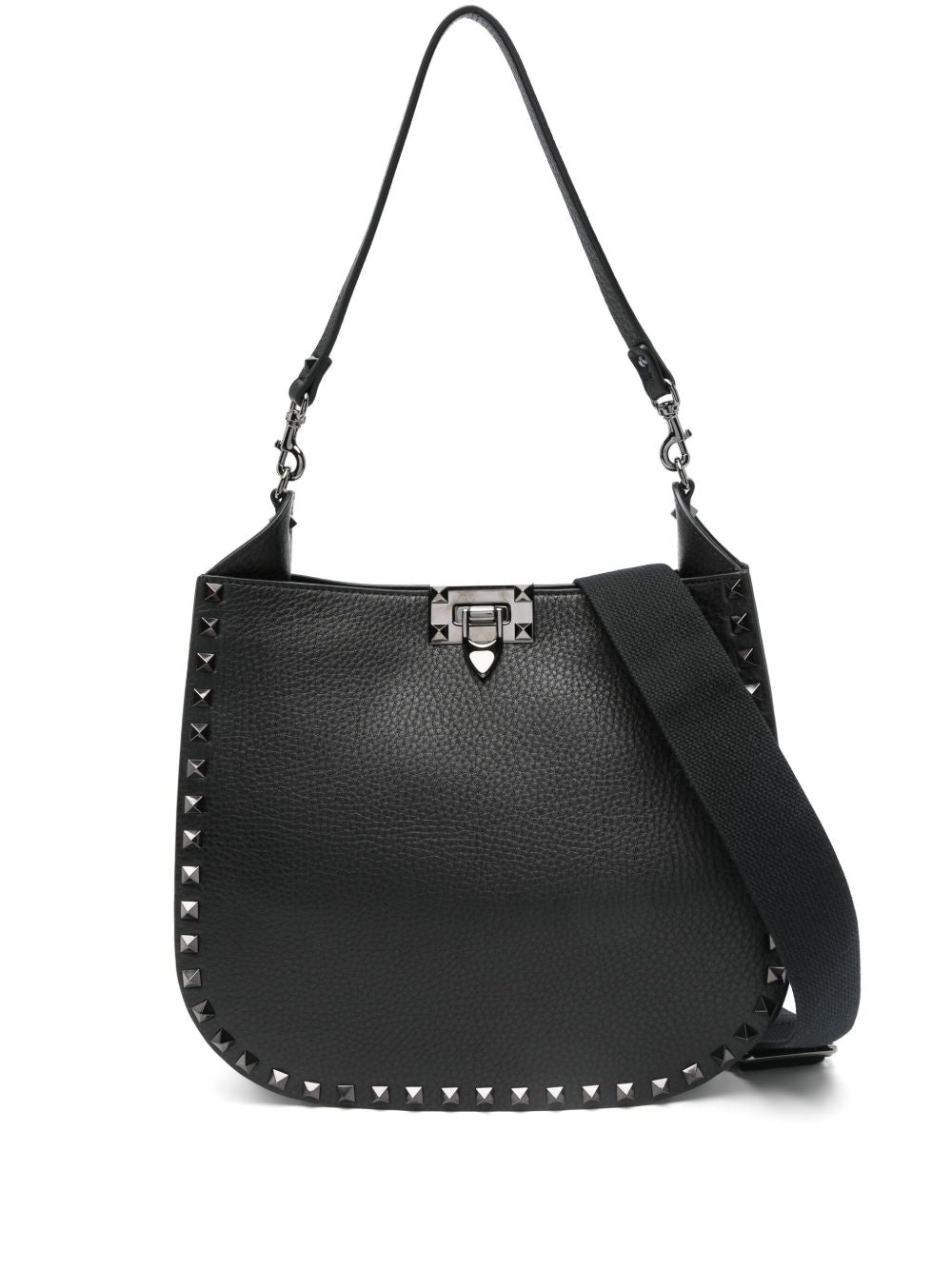 Valentino Garavani Rockstud Leather Hobo Bag