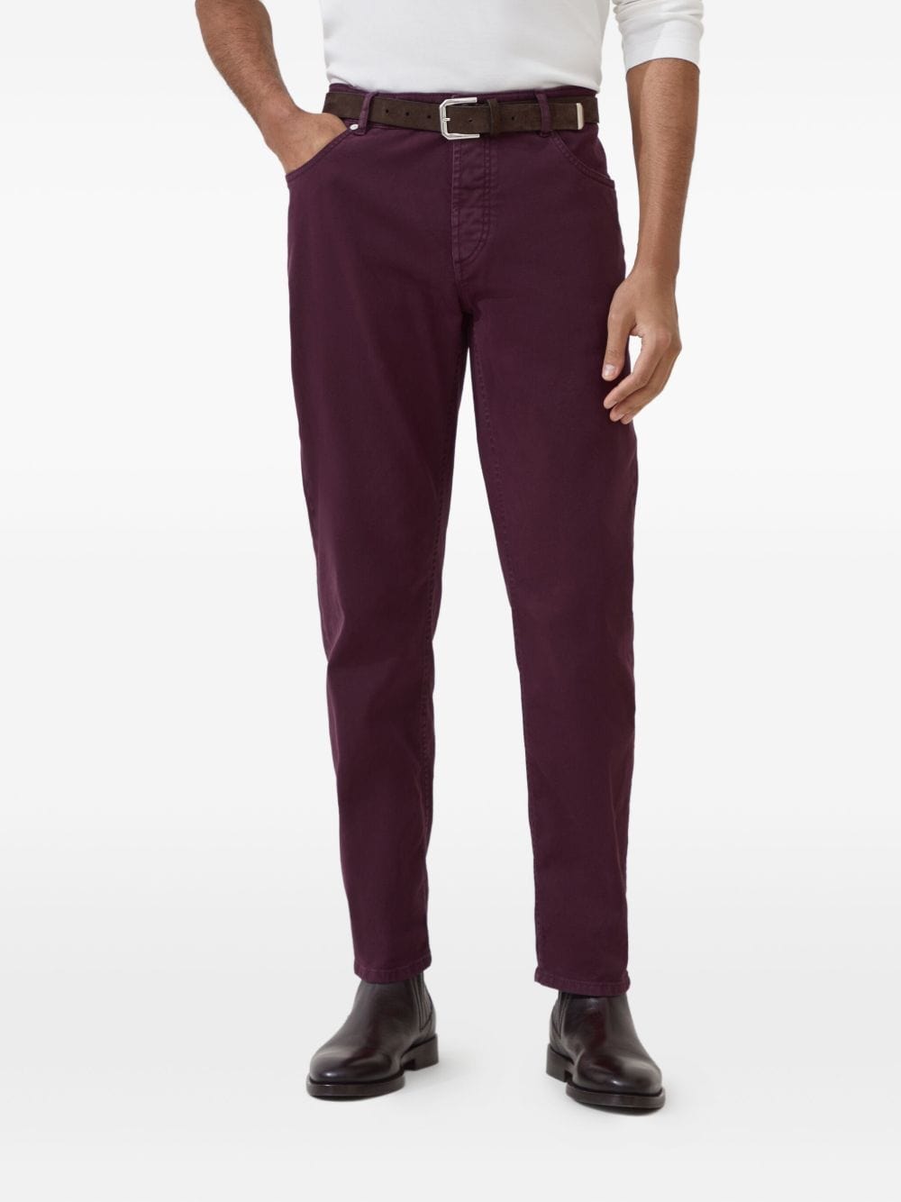Trousers 48 Brunello Cucinelli Trousers Bordeaux Brand