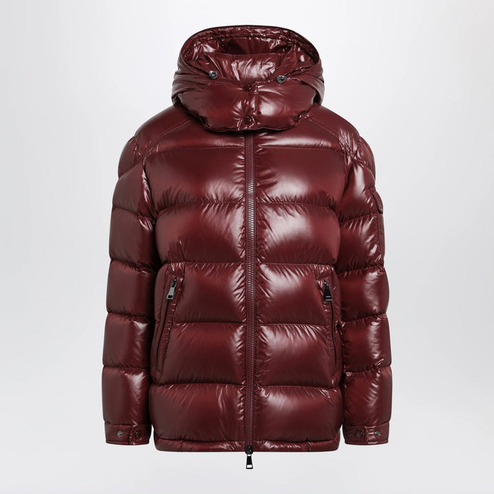 Moncler - Dark red Maire down jacket in nylon laqué