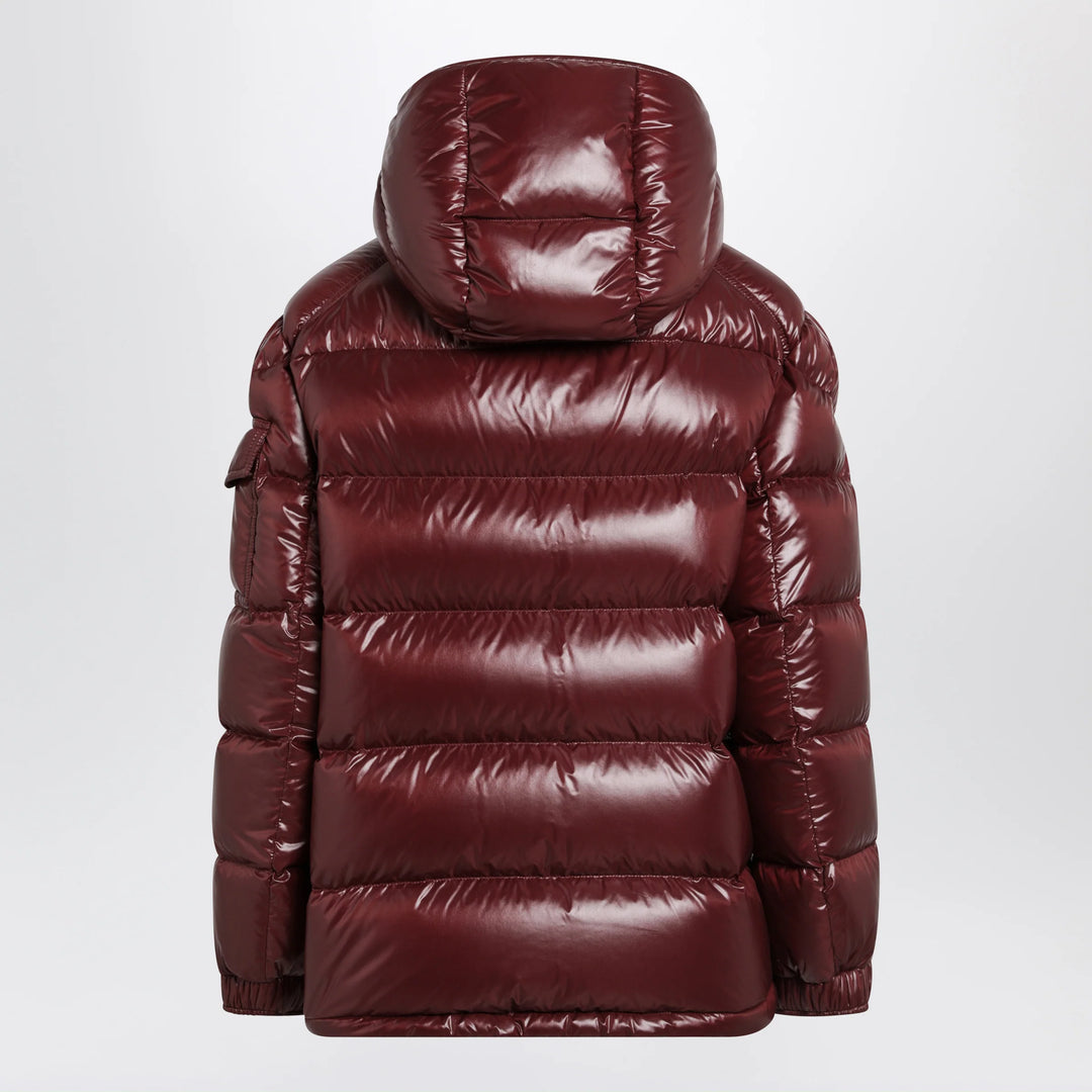 Moncler - Dark red Maire down jacket in nylon laqué