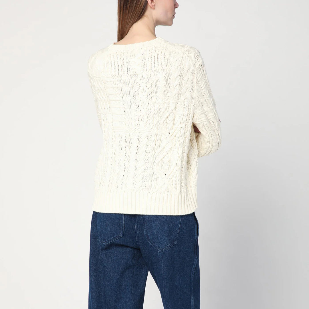 Polo Ralph Lauren - Cream-colored sweater with flag detail