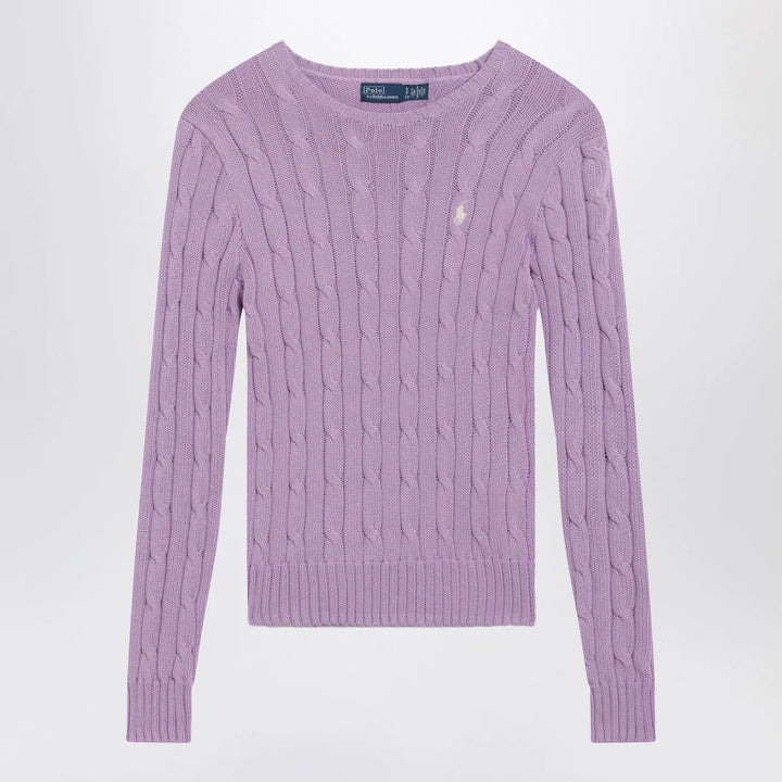 Polo Ralph Lauren - Lilac cotton cable-knit sweater