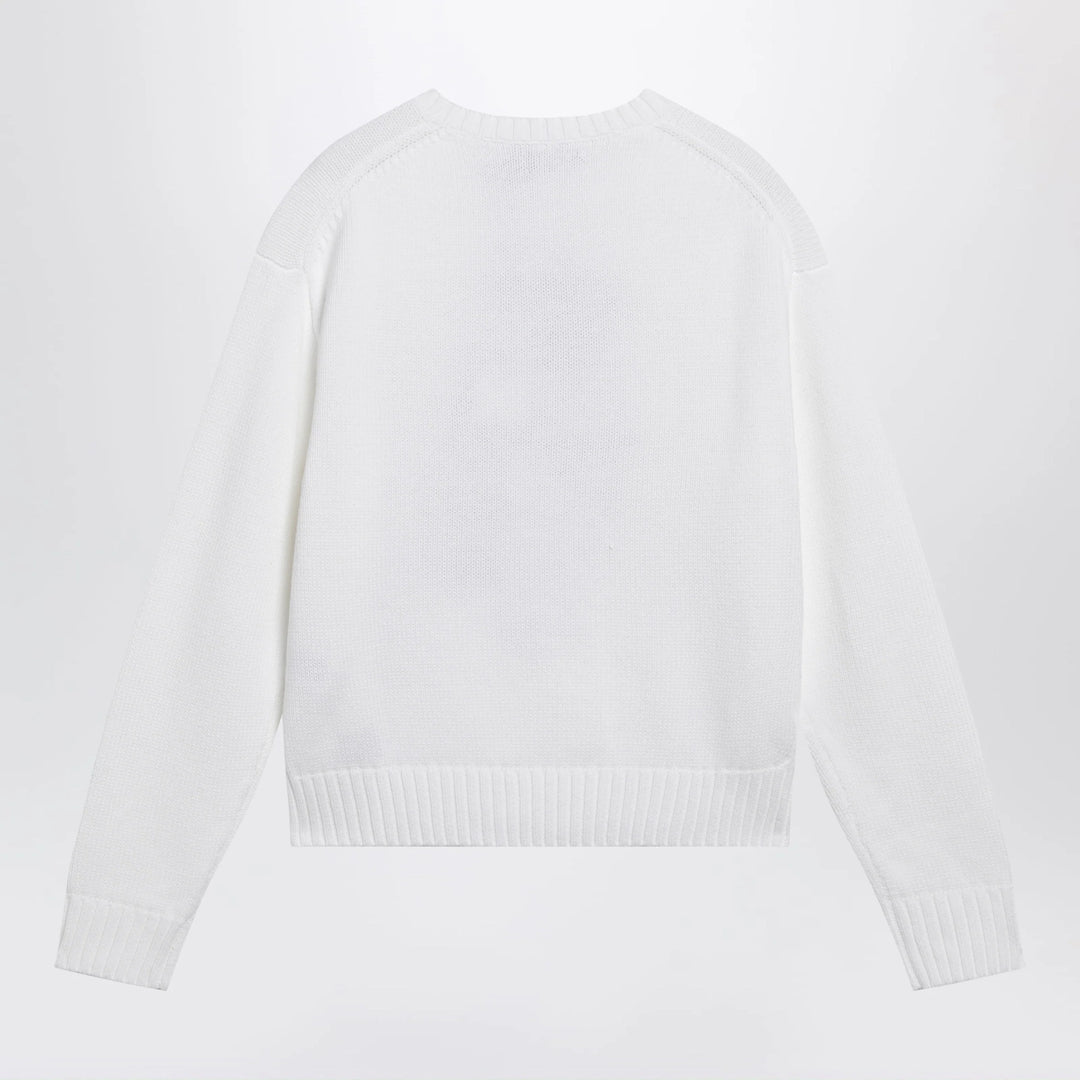 Polo Ralph Lauren - White cotton Polo Bear sweater