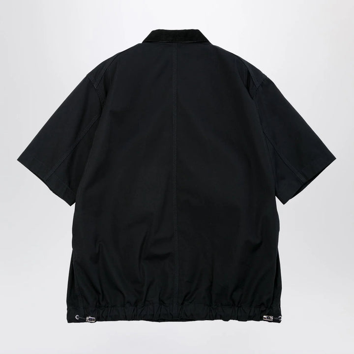 Sacai x Carhartt WIP - Black short-sleeve cotton canvas shirt