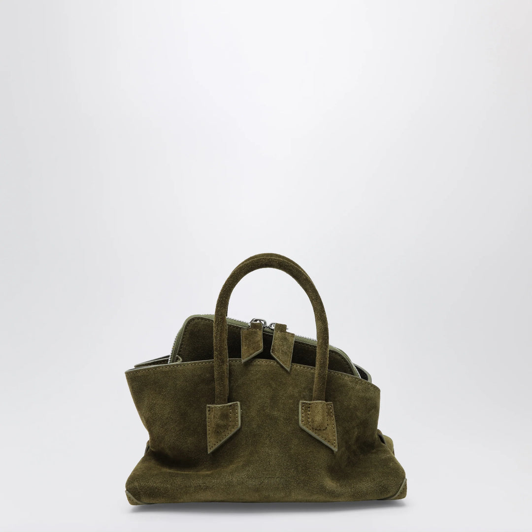 The Attico - La Passeggiata Mini khaki green suede bag