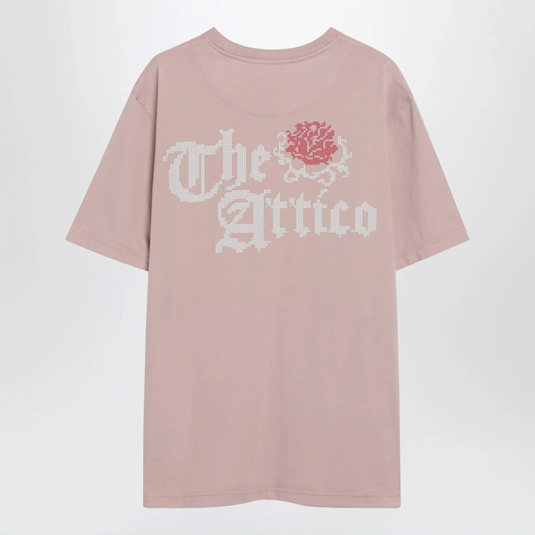 The Attico - Pink T-shirt with back print