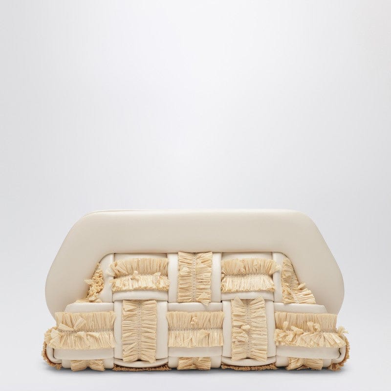 #N/A THEMOIRè - Tia clutch in butter color with raffia inserts - One size Brand