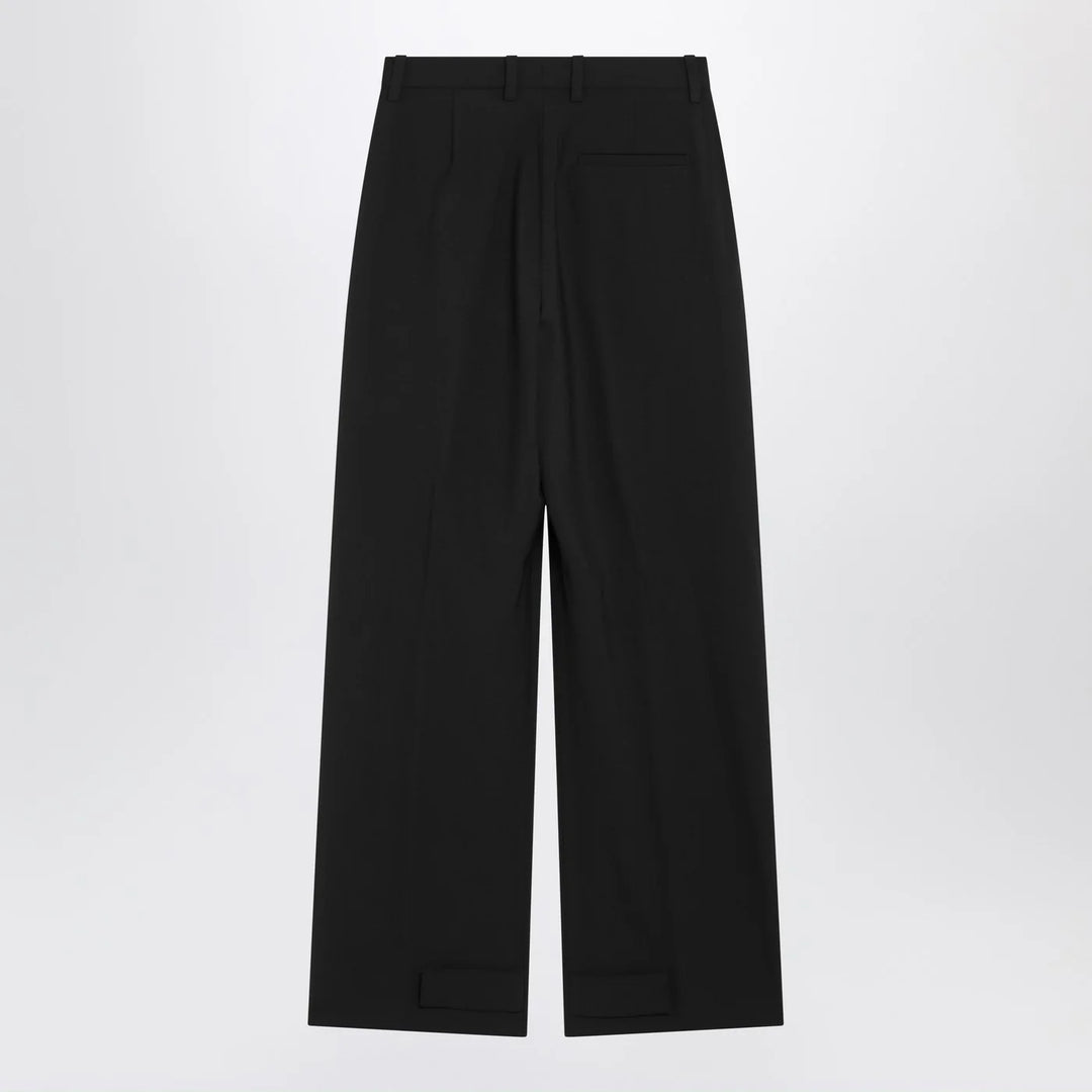 Moncler X Edward Enninful - Black wool-blend trousers