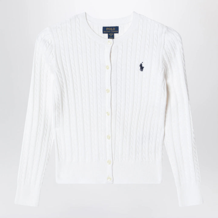 Polo Ralph Lauren - White fine cable-knit cotton cardigan