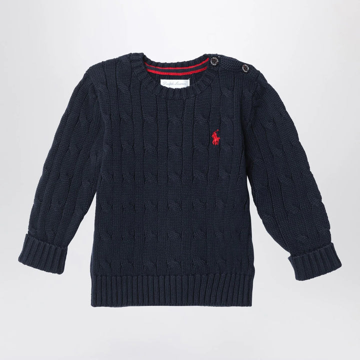 Polo Ralph Lauren - Navy blue cotton cable-knit sweater