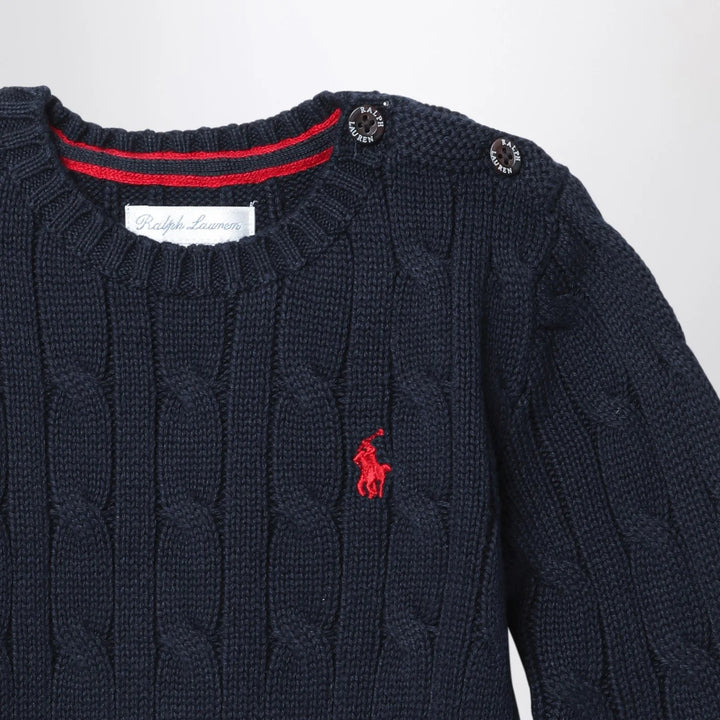 Polo Ralph Lauren - Navy blue cotton cable-knit sweater